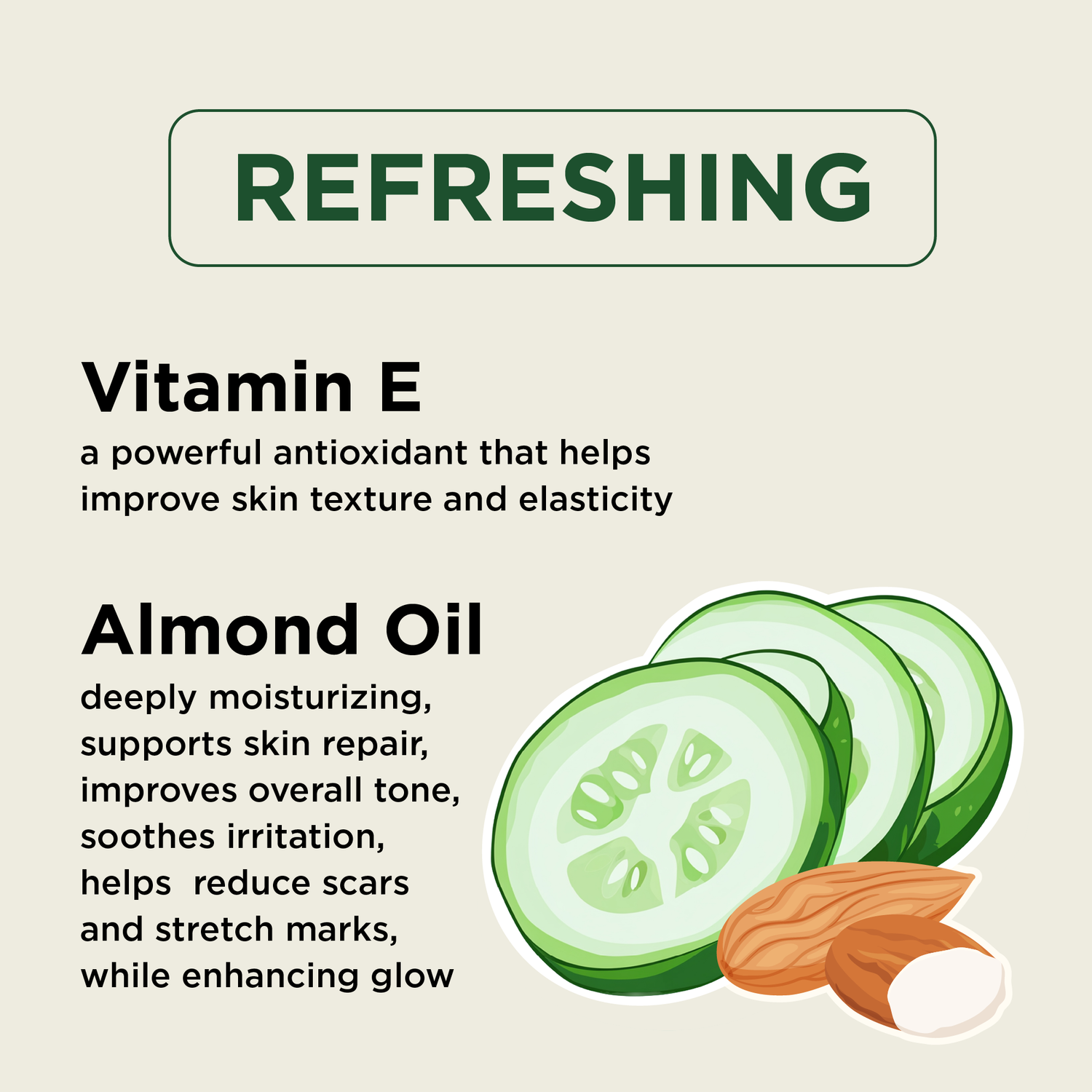 Refreshing Body Oil with Cucumber, 8oz