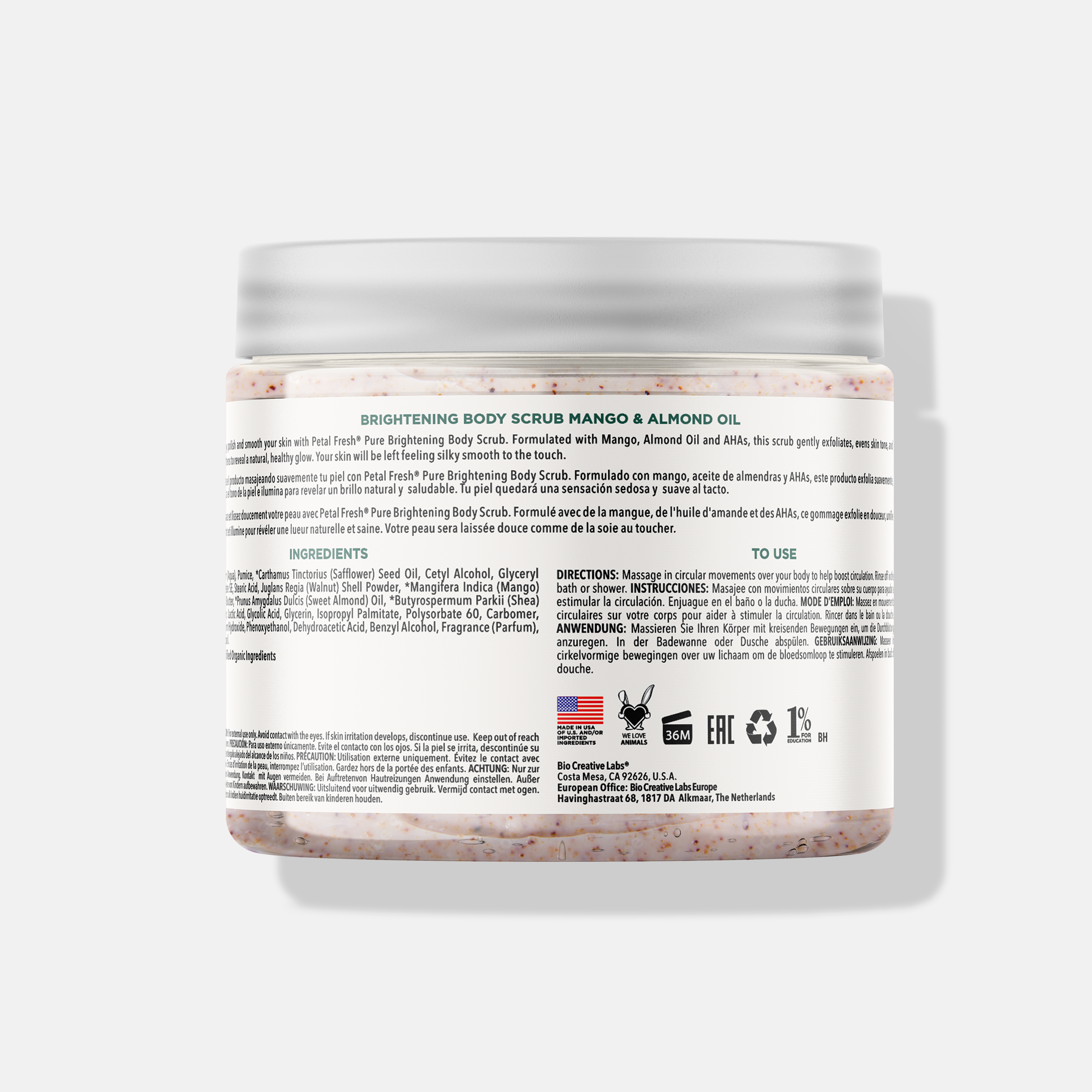 Brightening Body Scrub with Mango &amp; Almond Oil