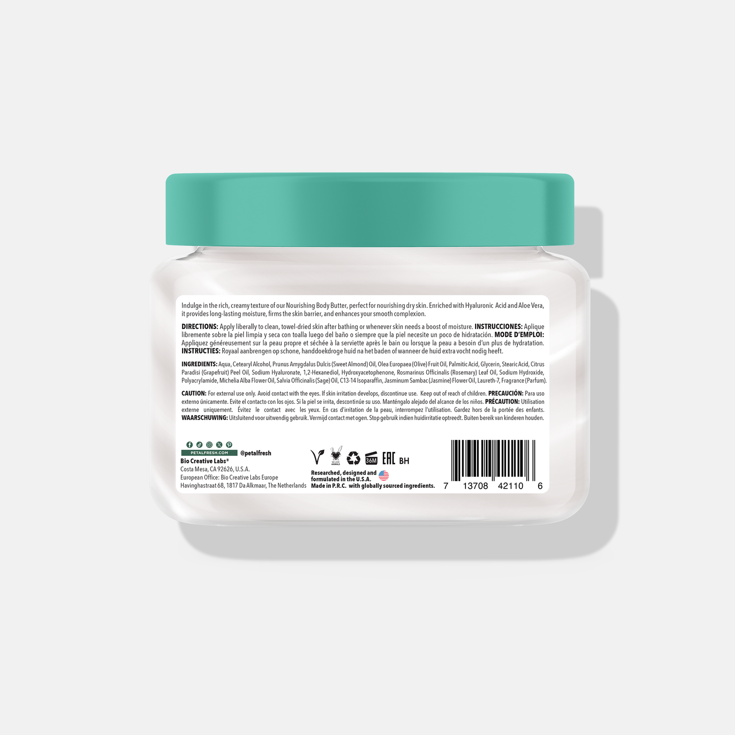 Nourishing Body Butter with Aloe Vera, 16oz