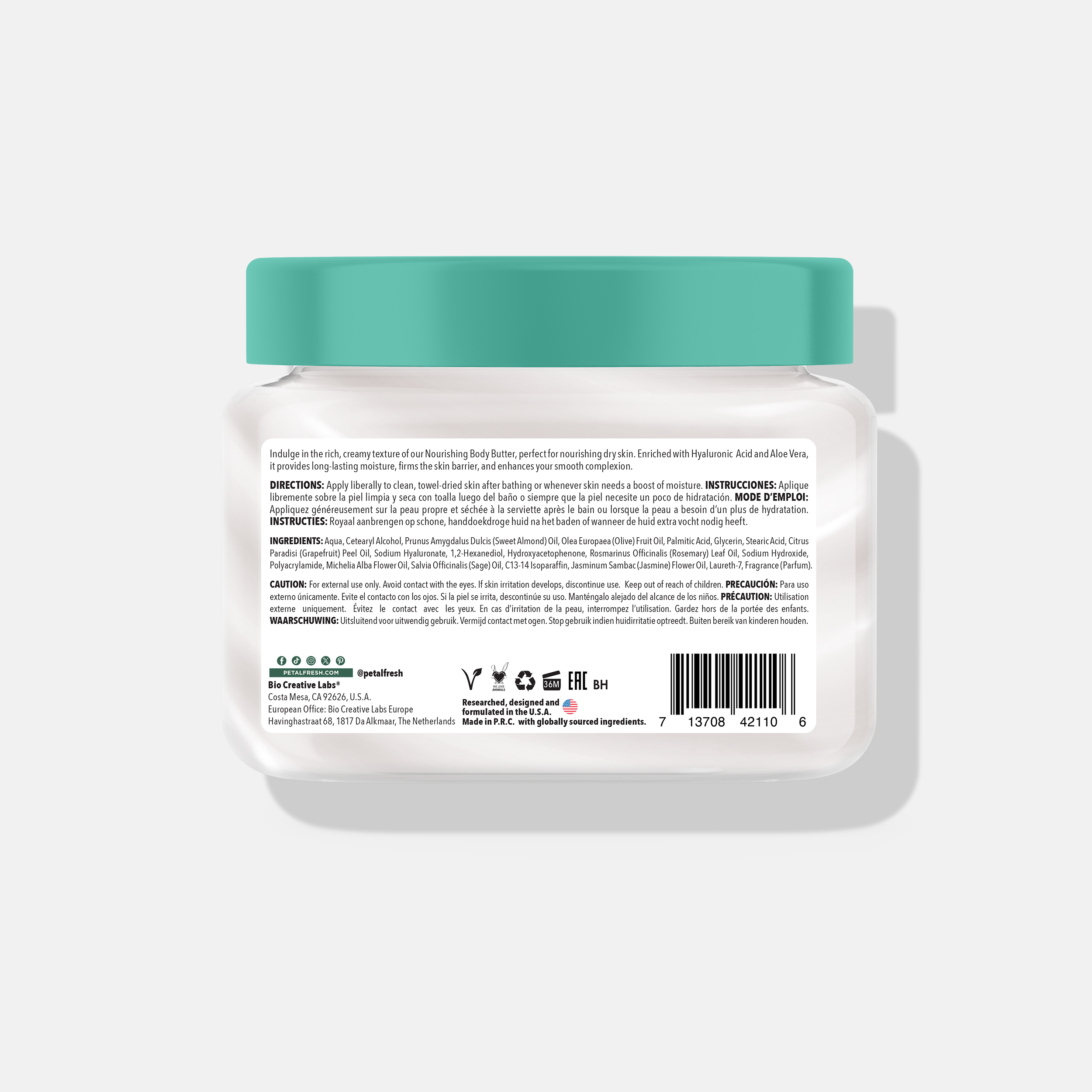 Nourishing Body Butter with Aloe Vera, 16oz