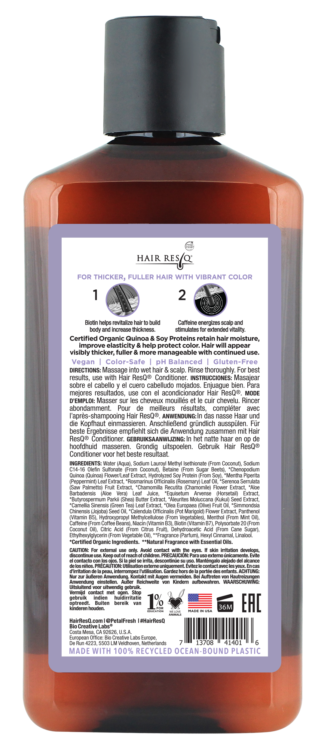 Hair ResQ Thickening Treatment Color Protection Shampoo with Biotin