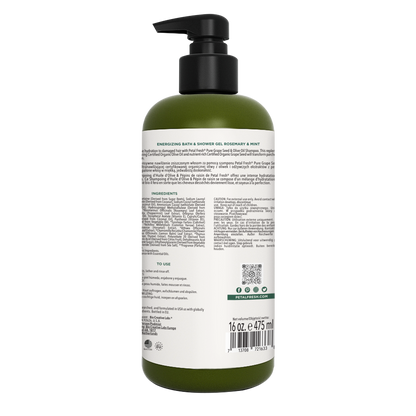 Energizing Bath & Shower Gel with Rosemary & Mint