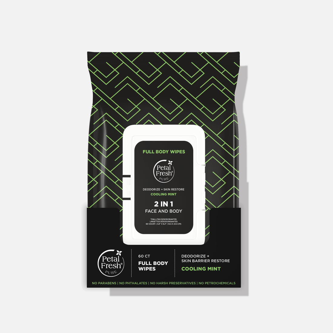 Cooling Mint Deodorizing &amp; Restoring Full Body Wipes