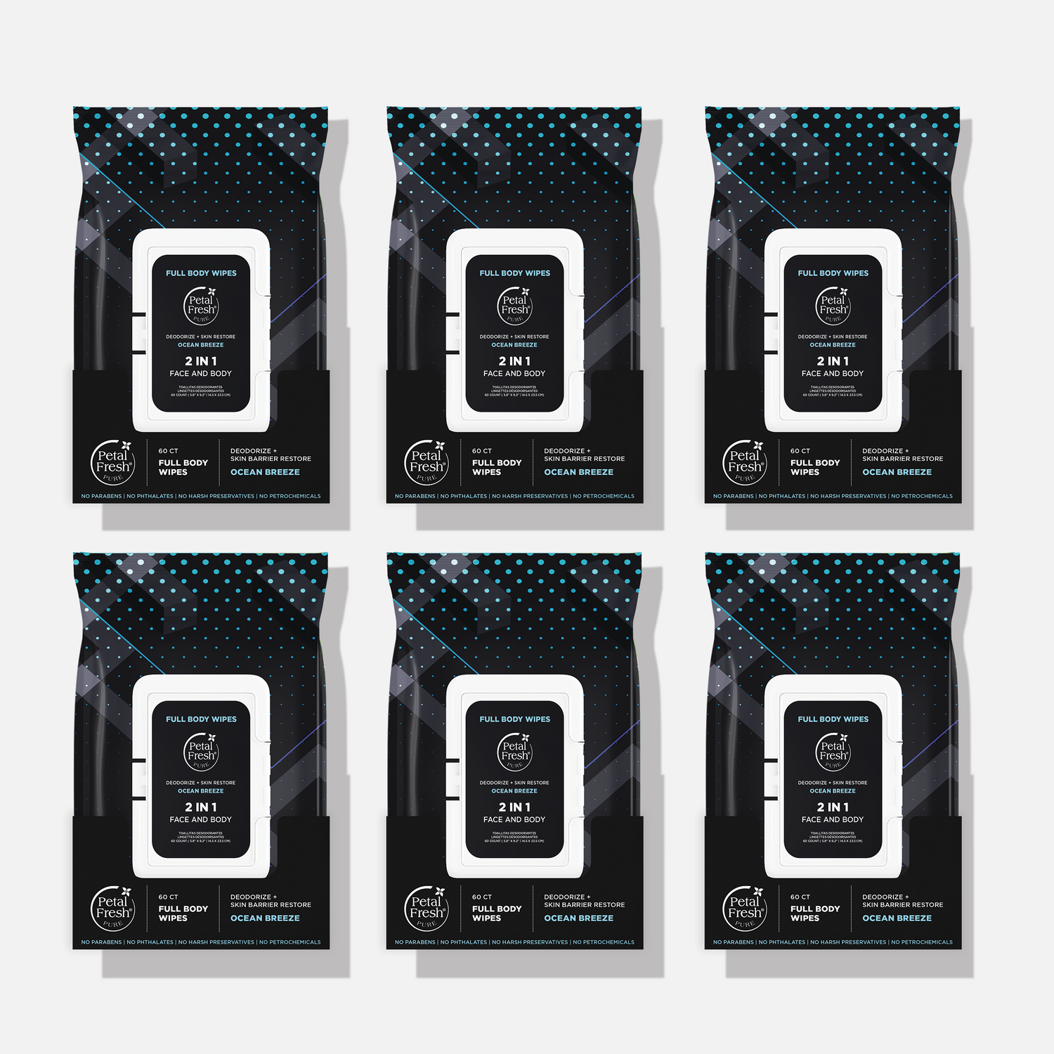 Cooling Mint Deodorizing &amp; Restoring Full Body Wipes