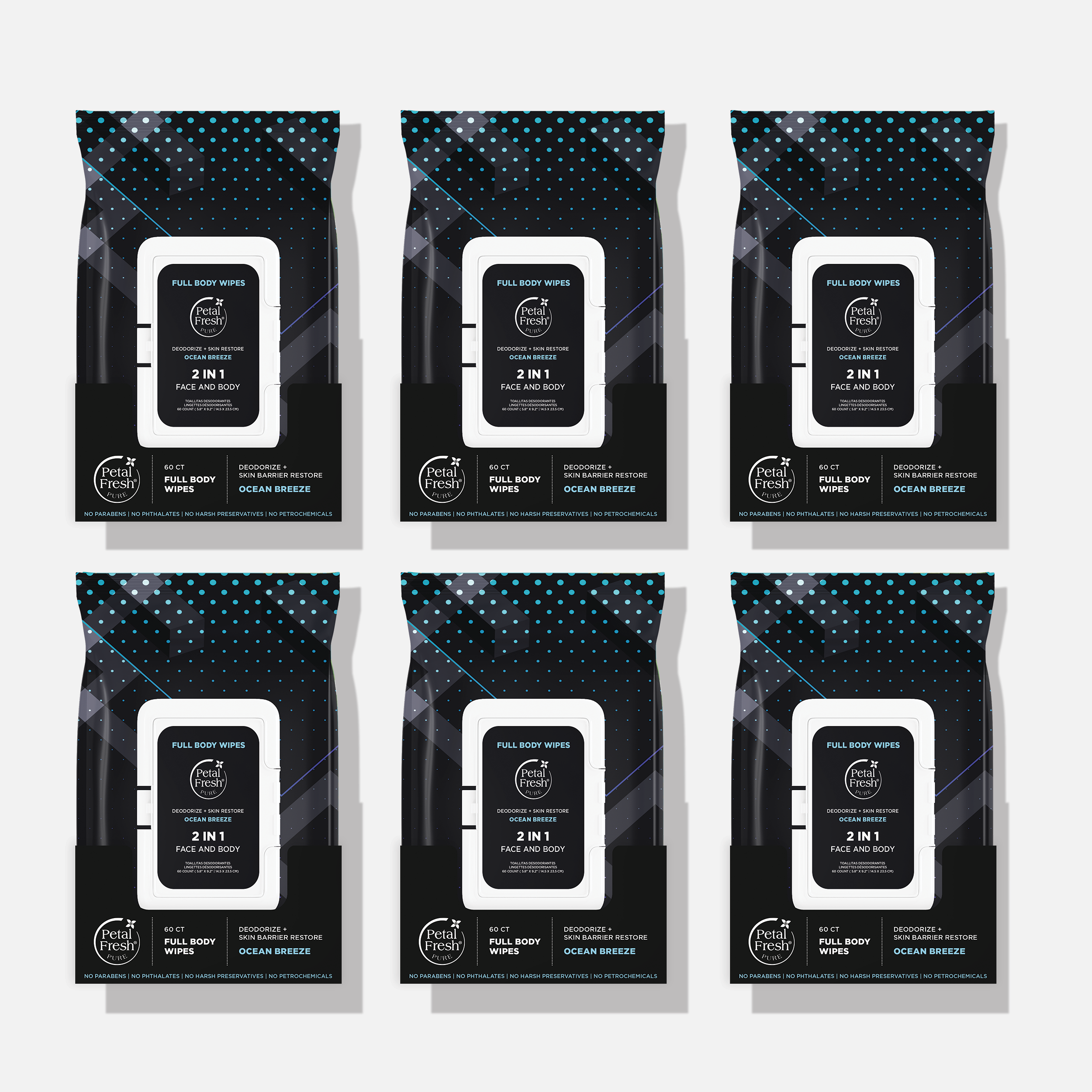 Cooling Mint Deodorizing &amp; Restoring Full Body Wipes