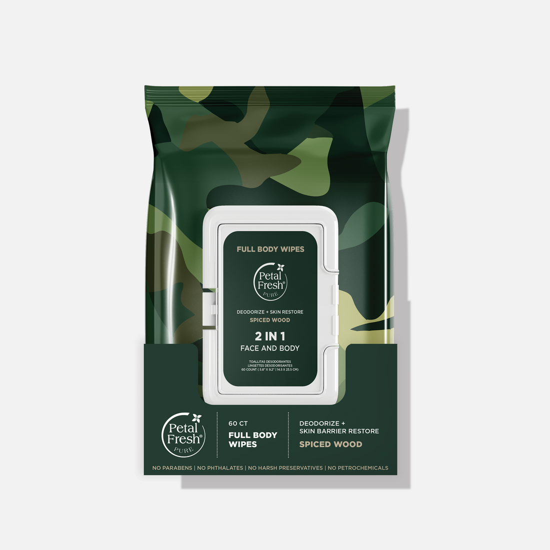 Spiced Wood Deodorizing &amp; Restoring Full Body Wipes