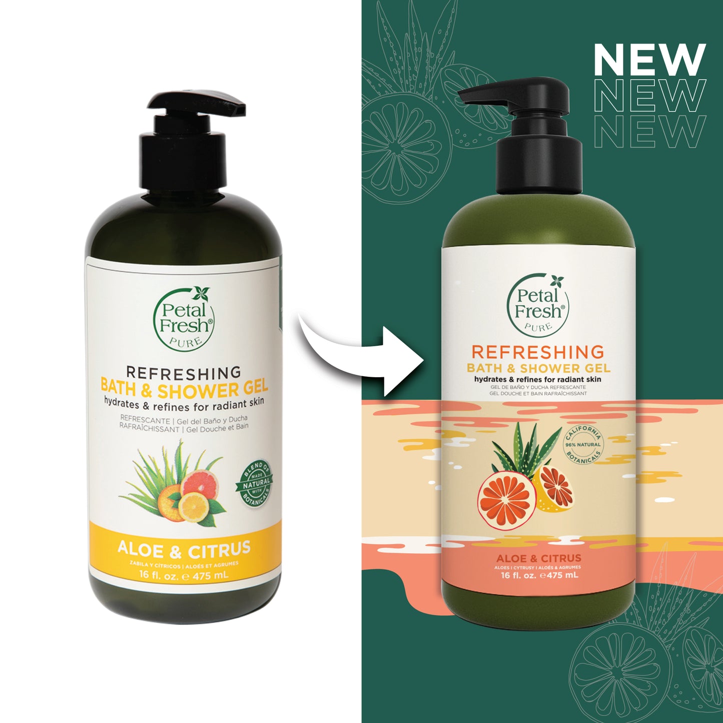 Refreshing Bath & Shower Gel with Aloe & Citrus