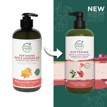 Softening Bath & Shower Gel with Rose & Honeysuckle