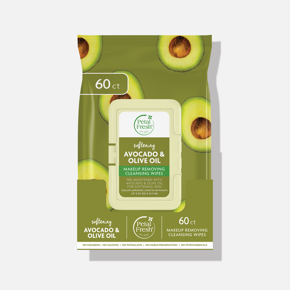 Softening Avocado &amp; Olive Oil Makeup Removing Cleansing Wipes