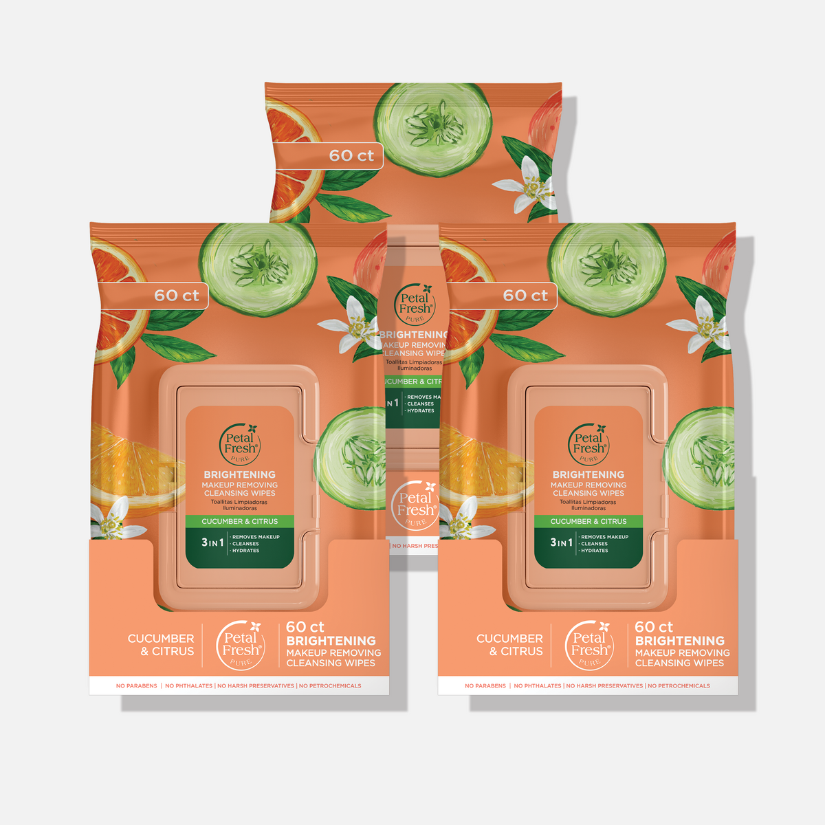 Brightening Cucumber & Citrus Makeup Removing Cleansing Wipes