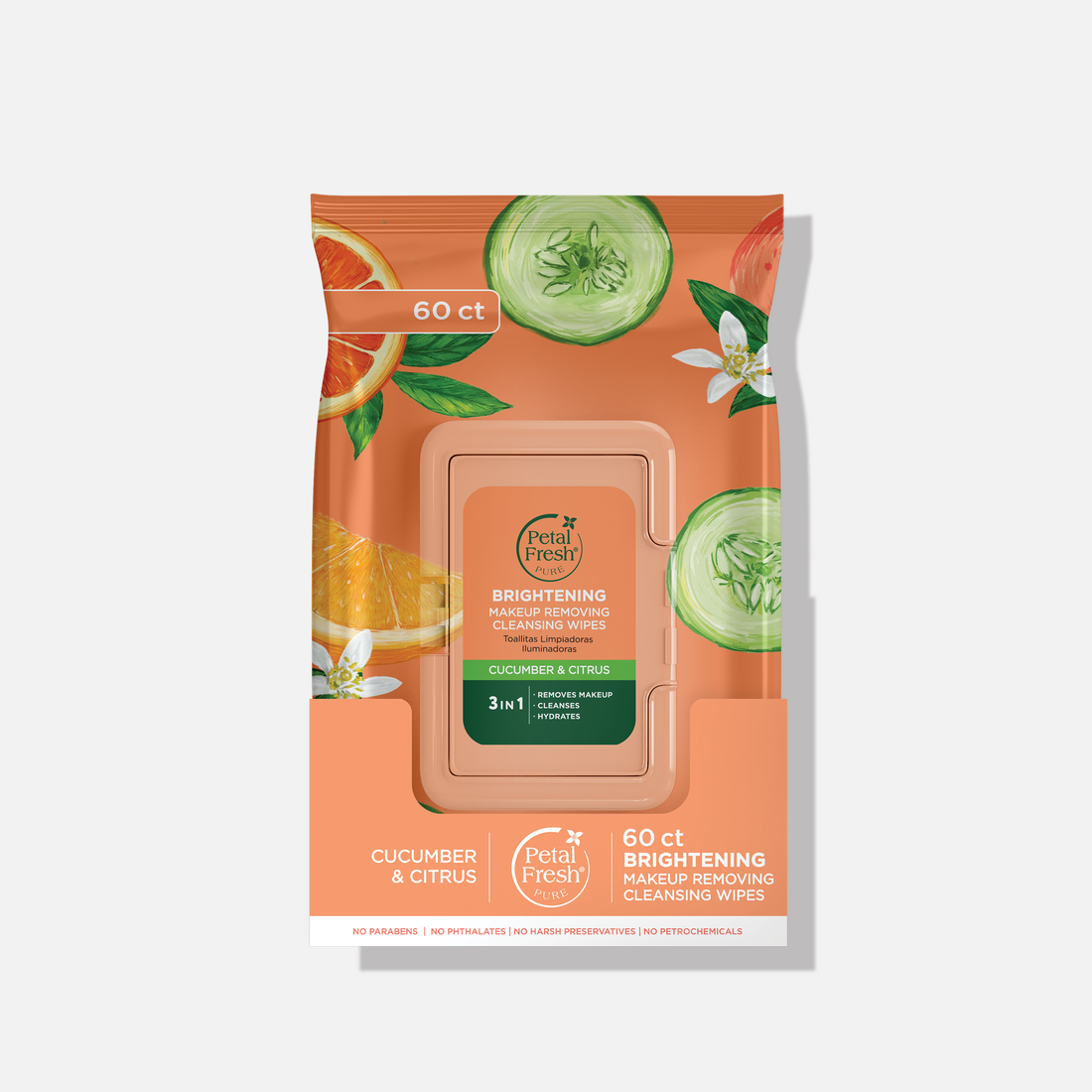 Brightening Cucumber &amp; Citrus Makeup Removing Cleansing Wipes