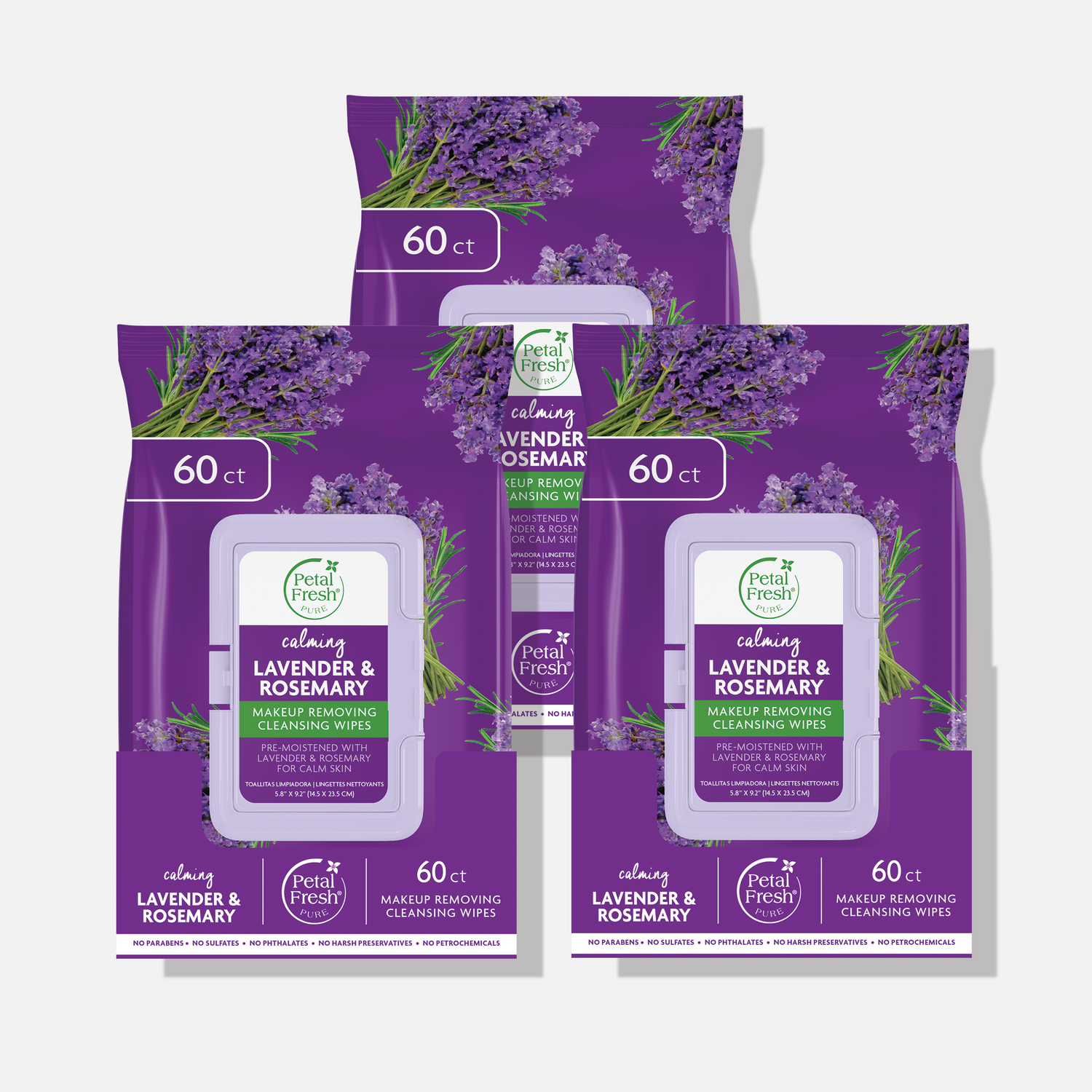 Calming Lavender &amp; Rosemary Makeup Removing Cleansing Wipes