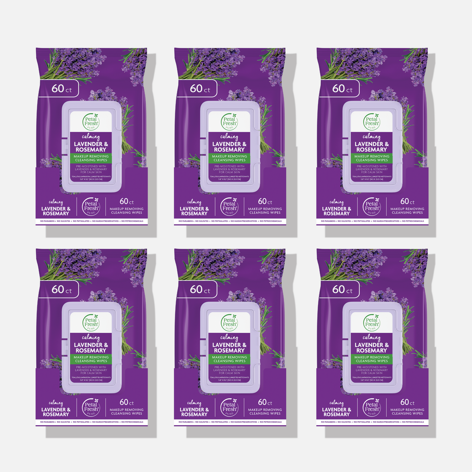 Calming Lavender &amp; Rosemary Makeup Removing Cleansing Wipes