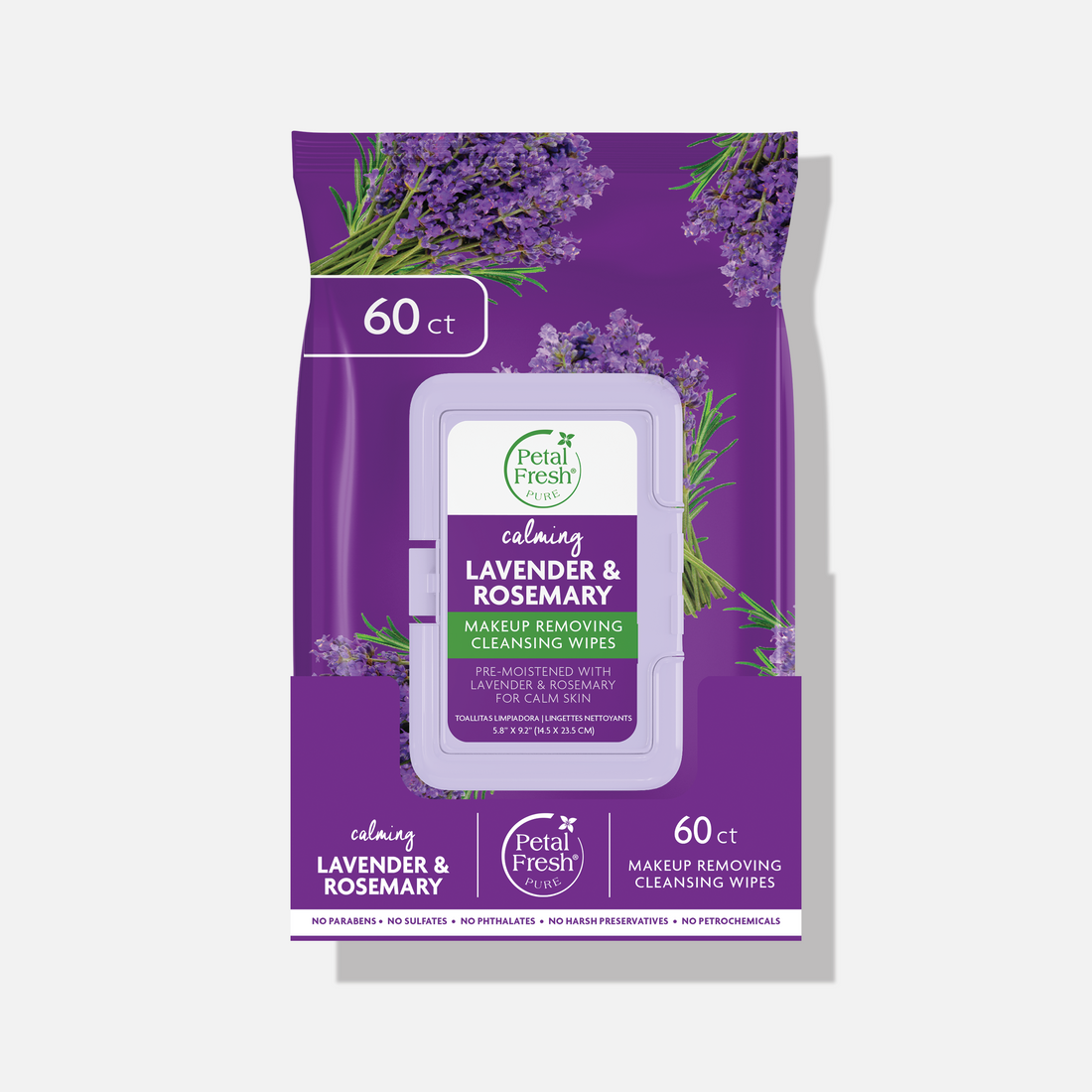 Calming Lavender &amp; Rosemary Makeup Removing Cleansing Wipes
