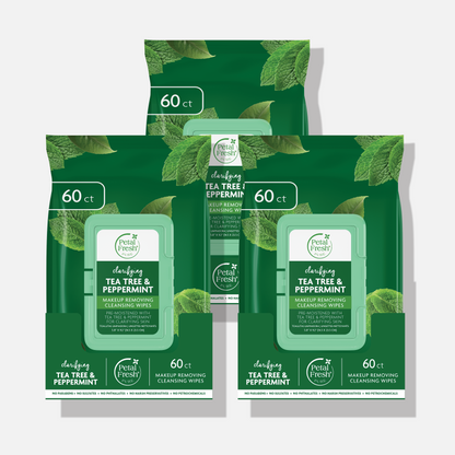 Clarifying Tea Tree &amp; Peppermint Makeup Removing Cleansing Wipes