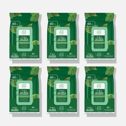 Clarifying Tea Tree &amp; Peppermint Makeup Removing Cleansing Wipes