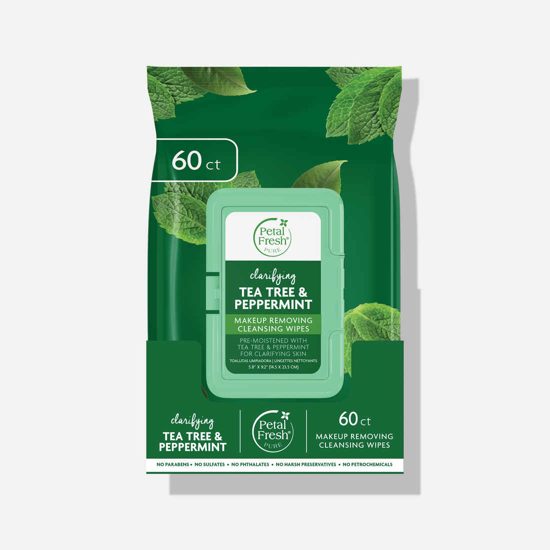 Clarifying Tea Tree &amp; Peppermint Makeup Removing Cleansing Wipes