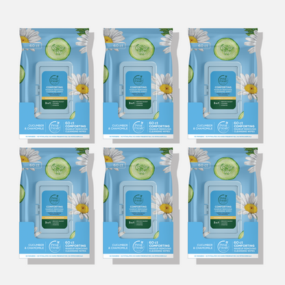 Comforting Cucumber &amp; Chamomile Makeup Removing Cleansing Wipes
