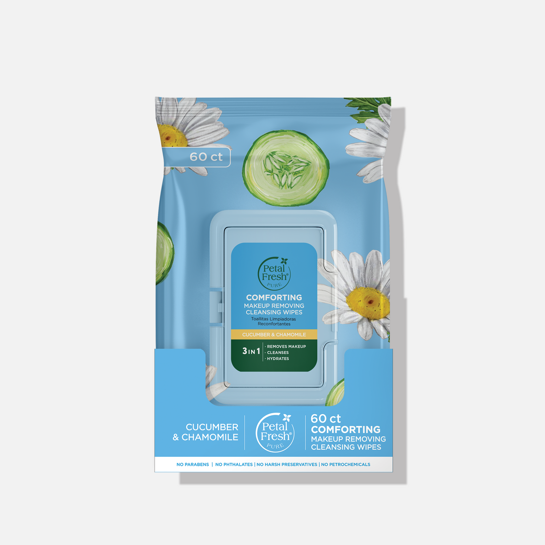 Comforting Cucumber &amp; Chamomile Makeup Removing Cleansing Wipes
