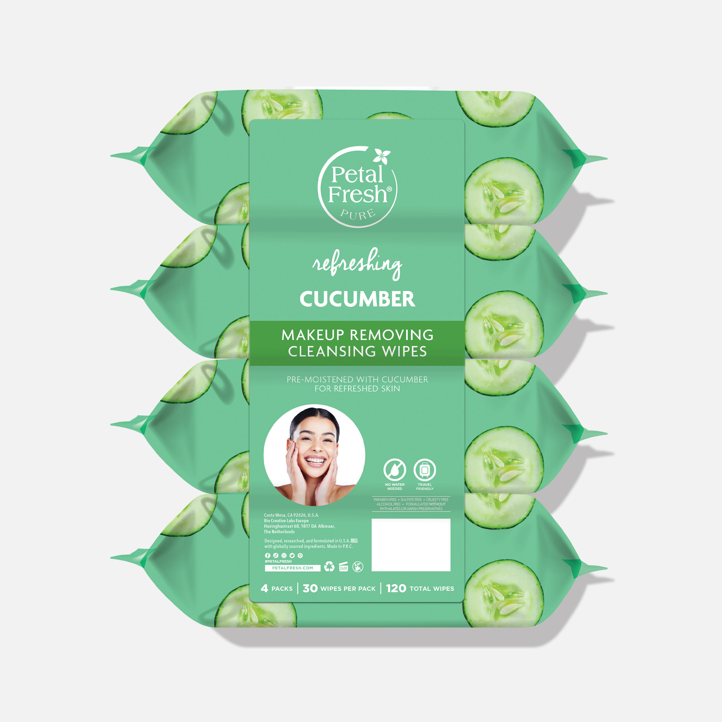 Refreshing Cucumber Makeup Removing Cleansing Wipes