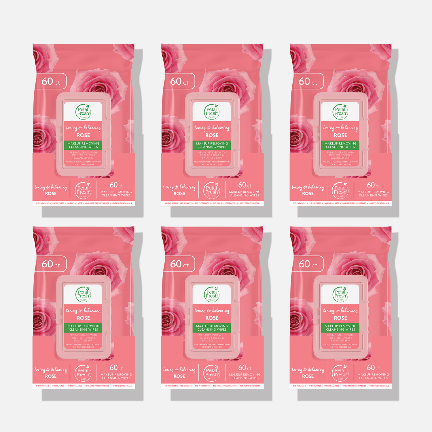 Toning &amp; Balancing Rose Makeup Removing Cleansing Wipes
