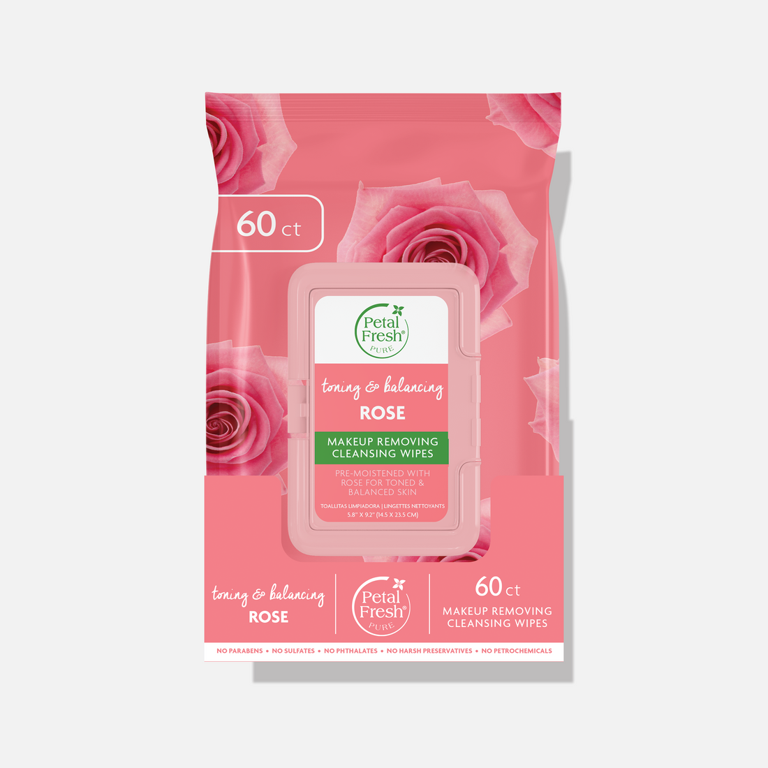 Toning &amp; Balancing Rose Makeup Removing Cleansing Wipes