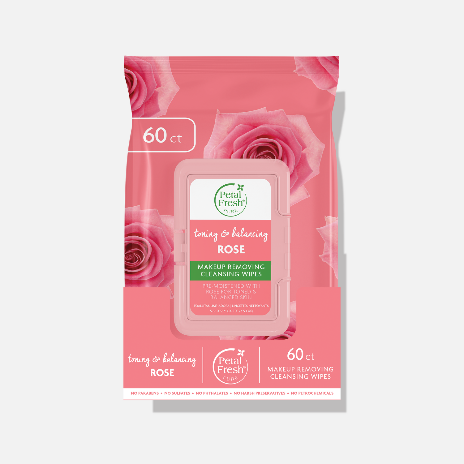Toning &amp; Balancing Rose Makeup Removing Cleansing Wipes