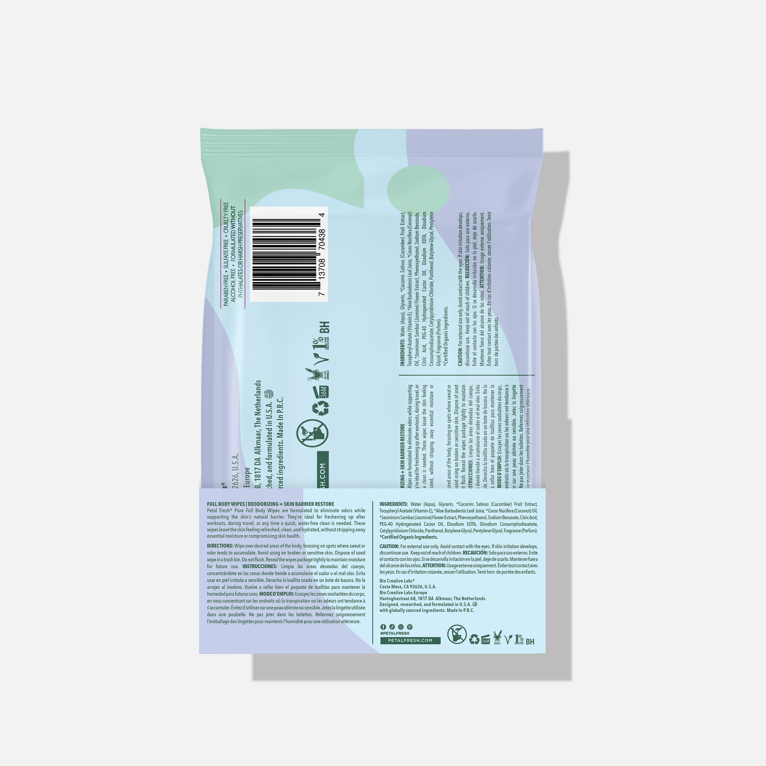 Fresh Aloe Deodorizing &amp; Restoring Full Body Wipes