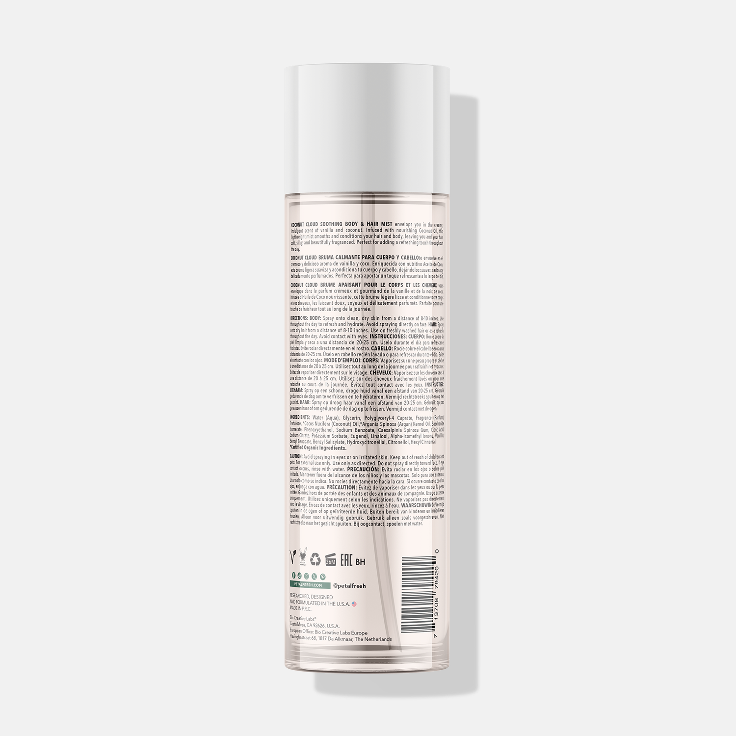 Petal Fresh Coconut Cloud Soothing Body &amp; Hair Mist with Coconut Oil