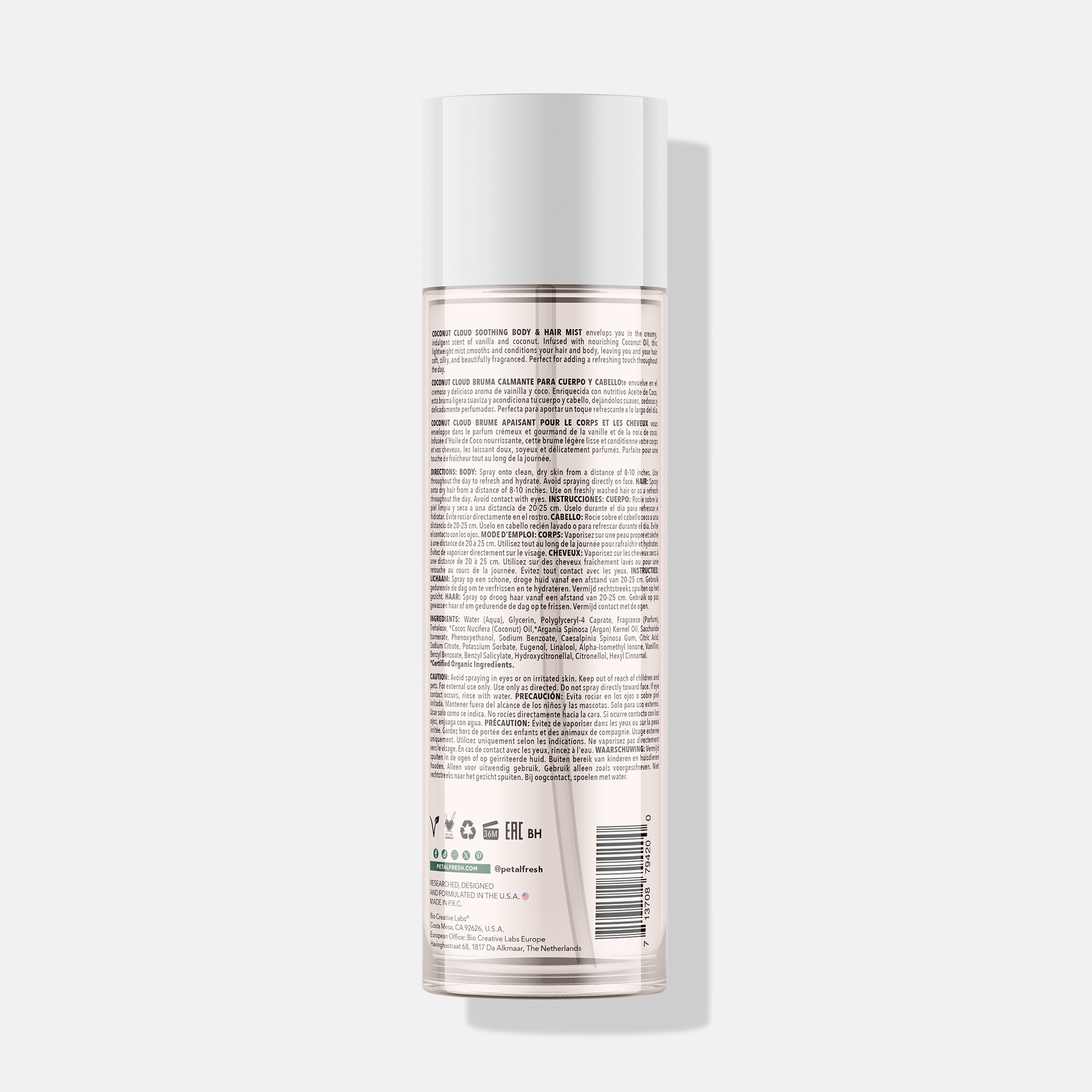 Petal Fresh Coconut Cloud Soothing Body &amp; Hair Mist with Coconut Oil