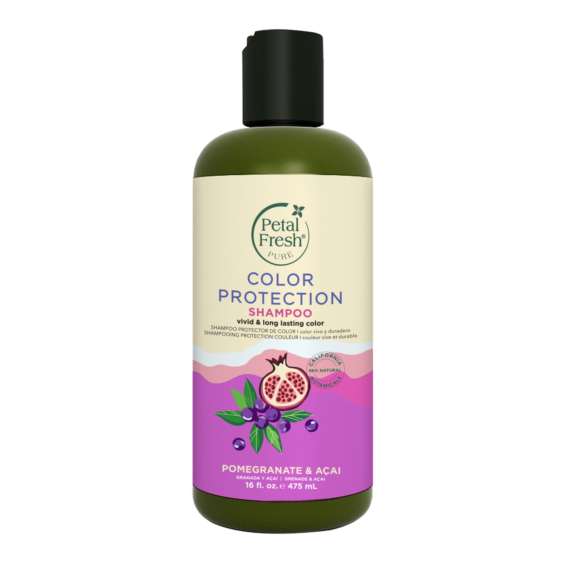 Color Protection Shampoo with Pomegranate and Açaí – Petal Fresh