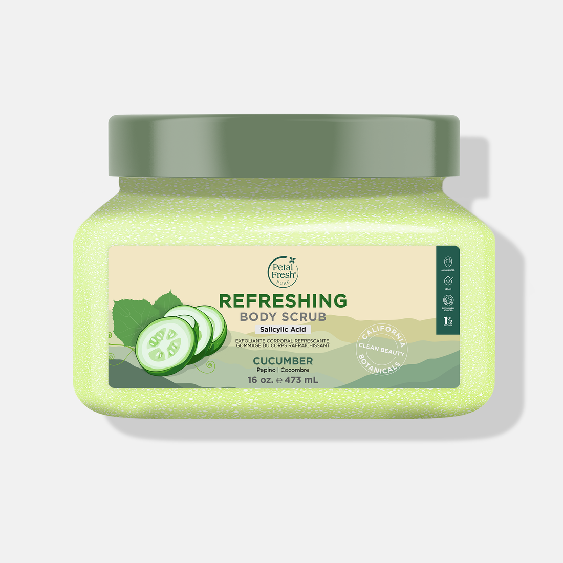 Refreshing Body Scrub with Cucumber, 16oz