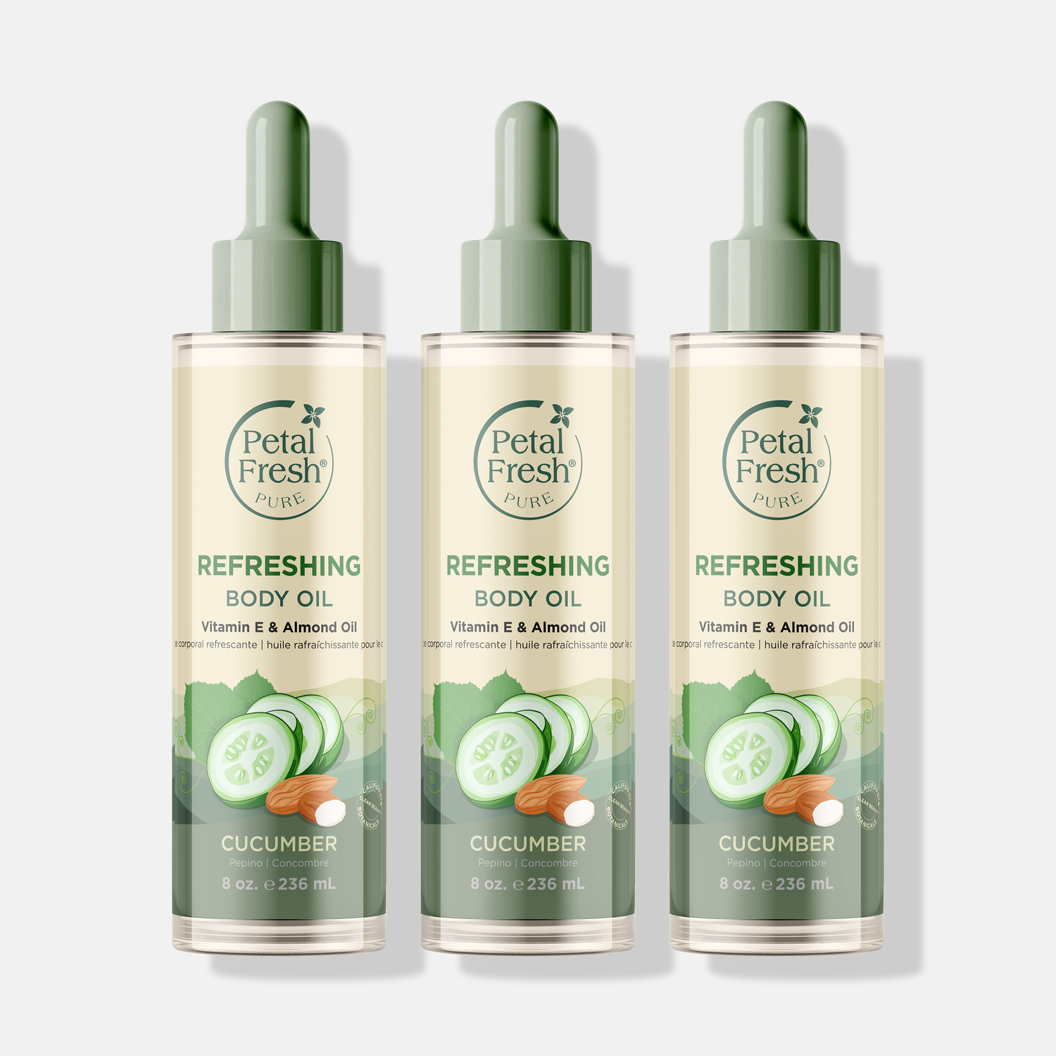 Refreshing Body Oil with Cucumber, 8oz