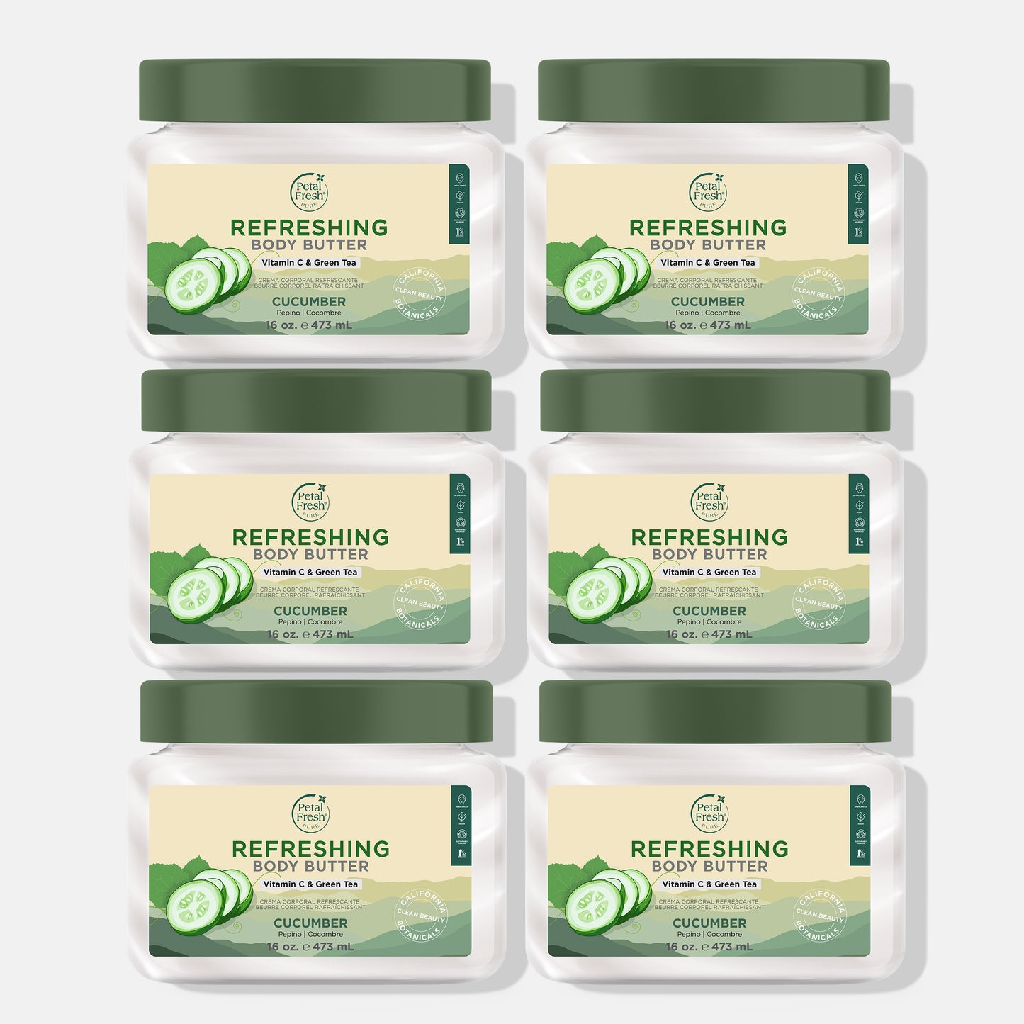 Refreshing Body Butter with Cucumber, 16oz