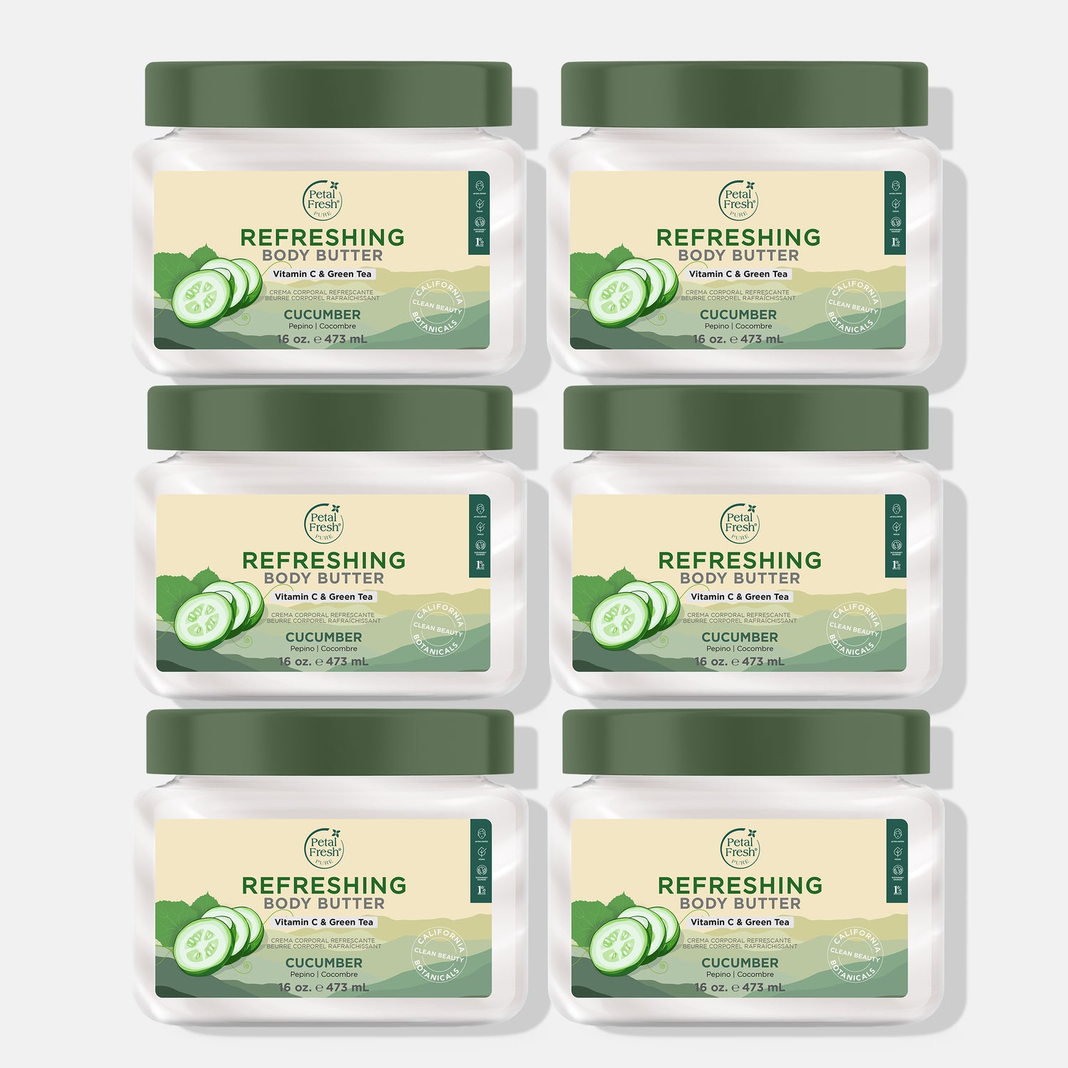 Refreshing Body Butter with Cucumber, 16oz