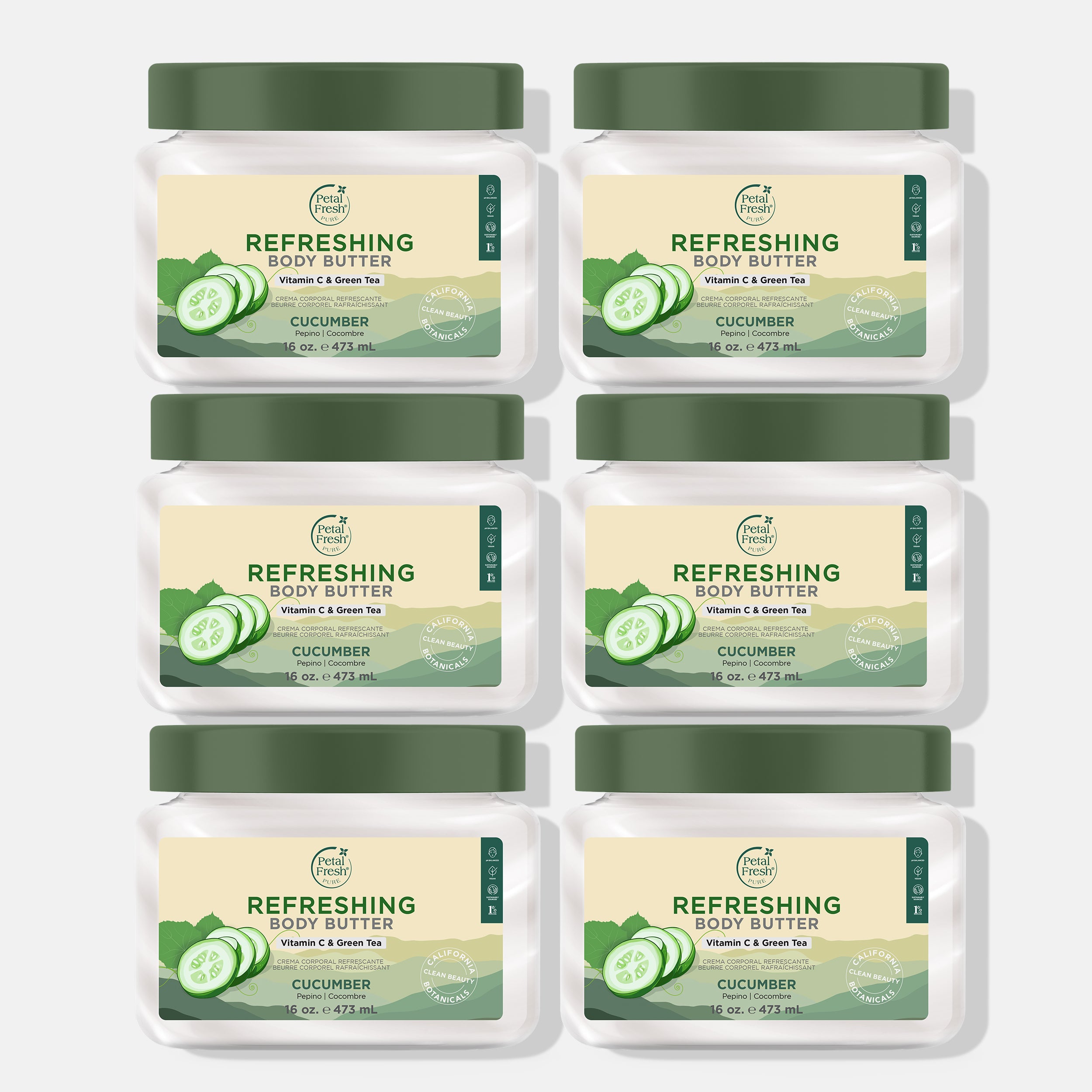 Refreshing Body Butter with Cucumber, 16oz