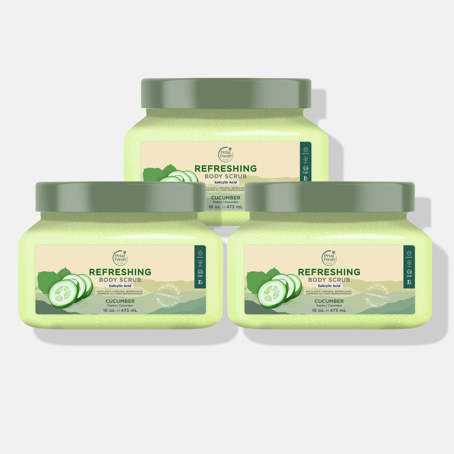 Refreshing Body Scrub with Cucumber, 16oz