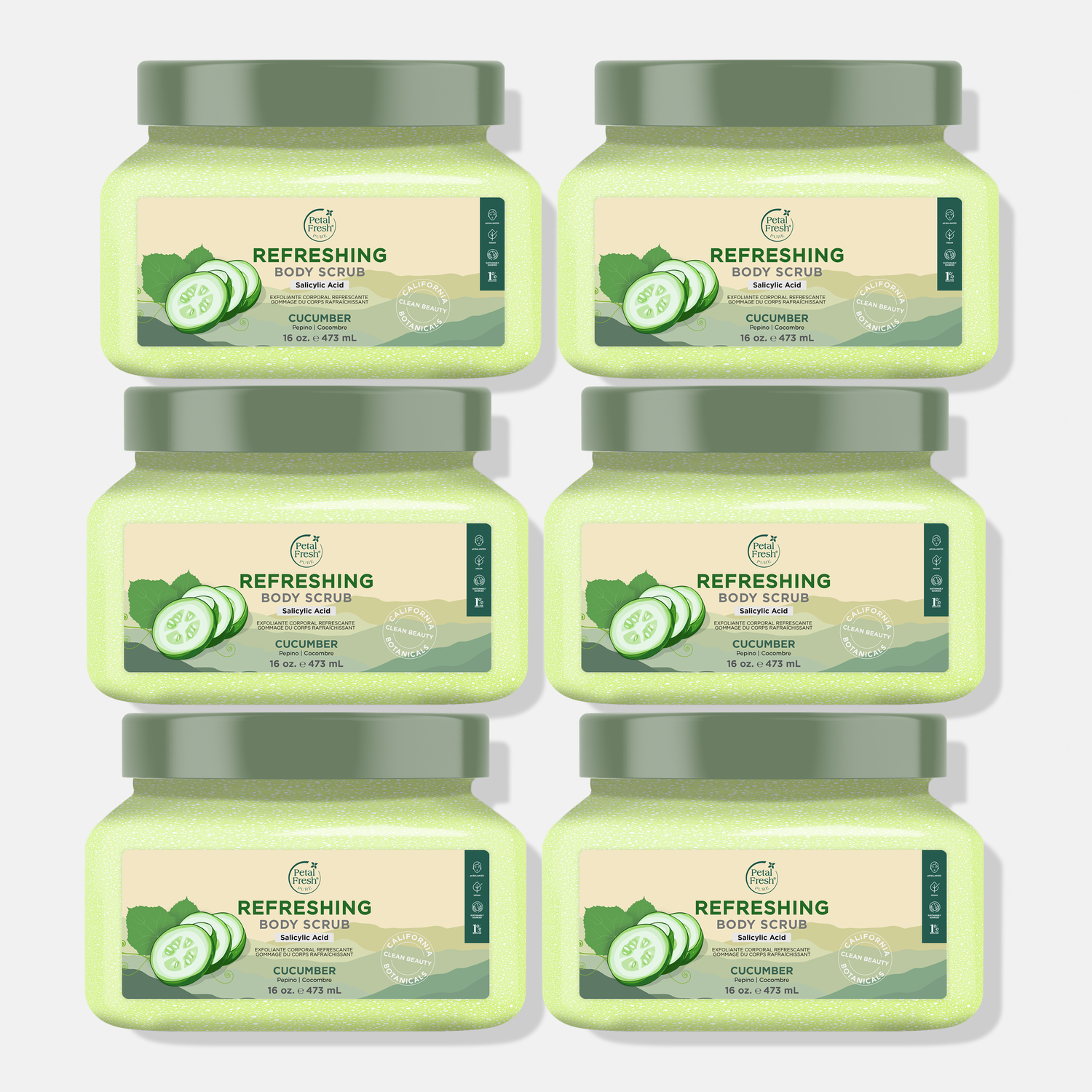 Refreshing Body Scrub with Cucumber, 16oz