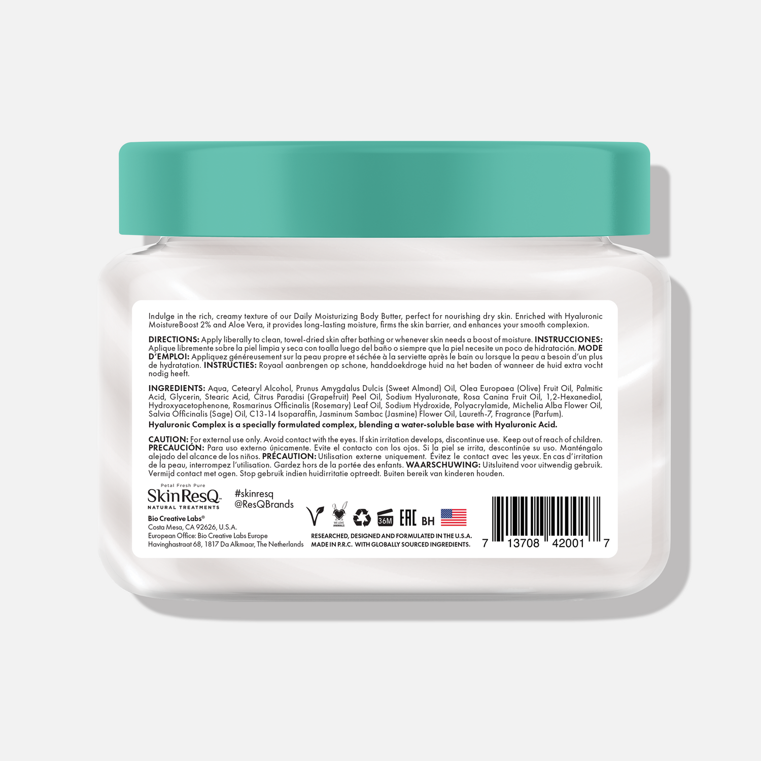 Skin ResQ Daily Moisturizing Body Butter, 16oz