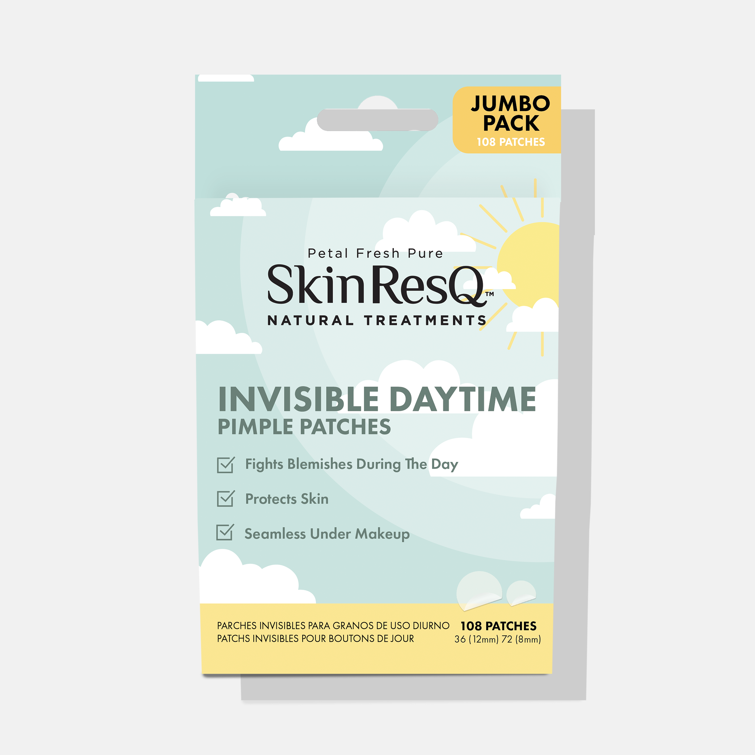 Skin ResQ Invisible Daytime Pimple Patches – Jumbo Pack (108 Count)