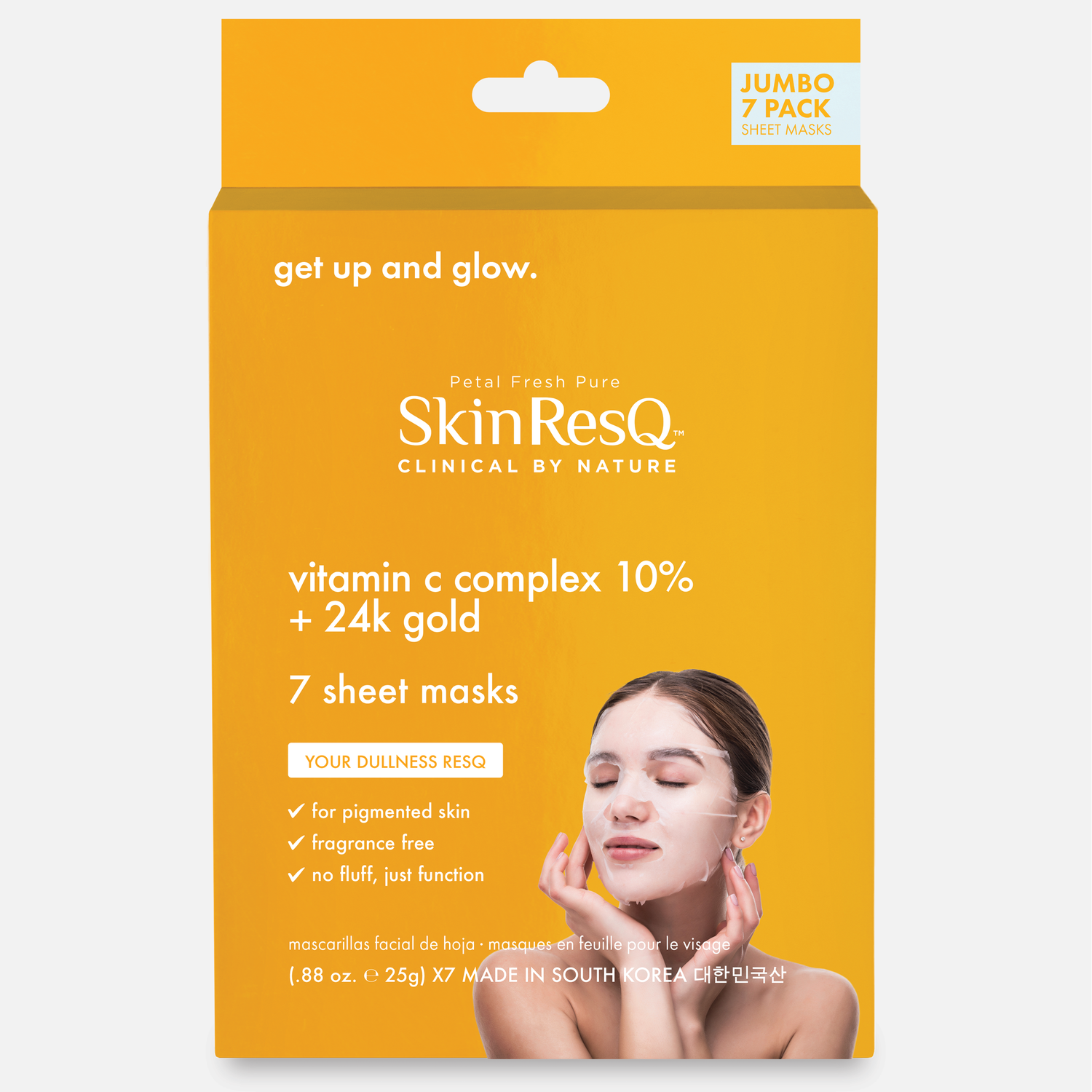 Skin ResQ Get Up &amp; Glow Sheet Mask Jumbo 7-Pack