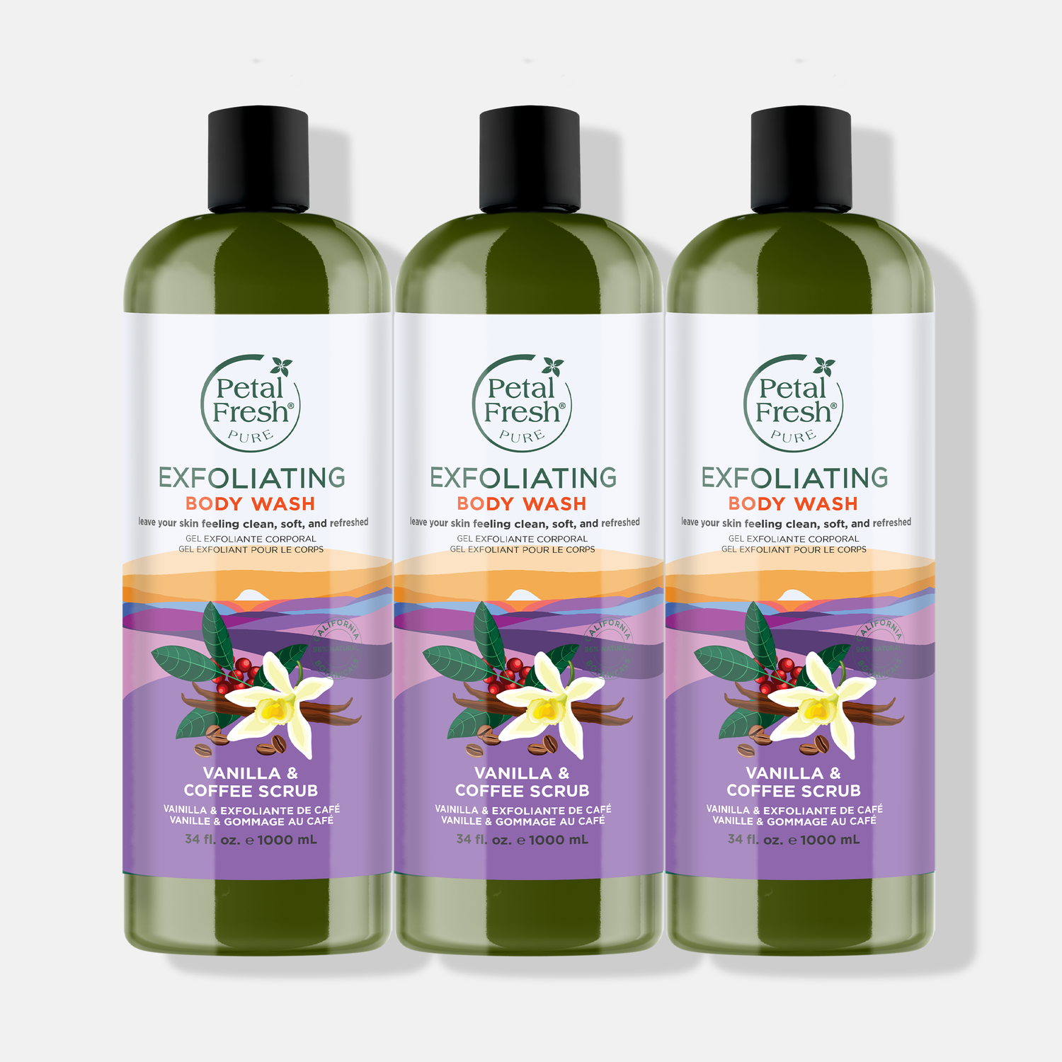 Exfoliating Vanilla &amp; Coffee Body Wash Liter