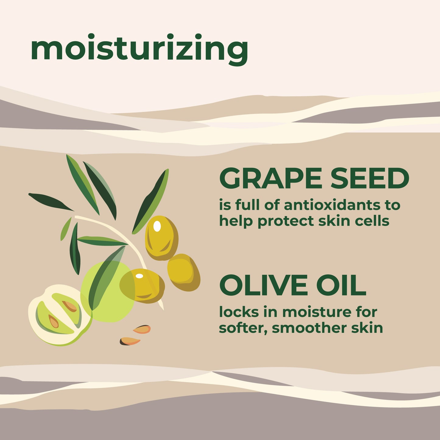 Moisturizing Bath & Shower Gel with Grape Seed & Olive Oil