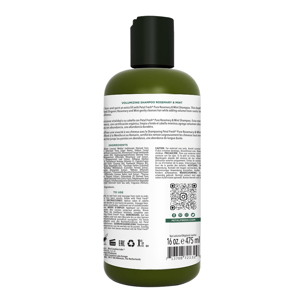 Volumizing Shampoo With Rosemary And Mint – Petal Fresh